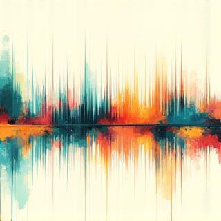 Gráfico abstrato representando áudio comercial