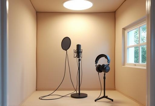 Interior de cabine de isolamento vocal